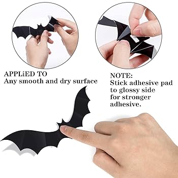 ハロウィン 飾り コウモリ ステッカー ウォールステッカー DIY パーティー Amazon.co.jp: ZOYUBS ハロウィン 飾り コウモリ ステッカー