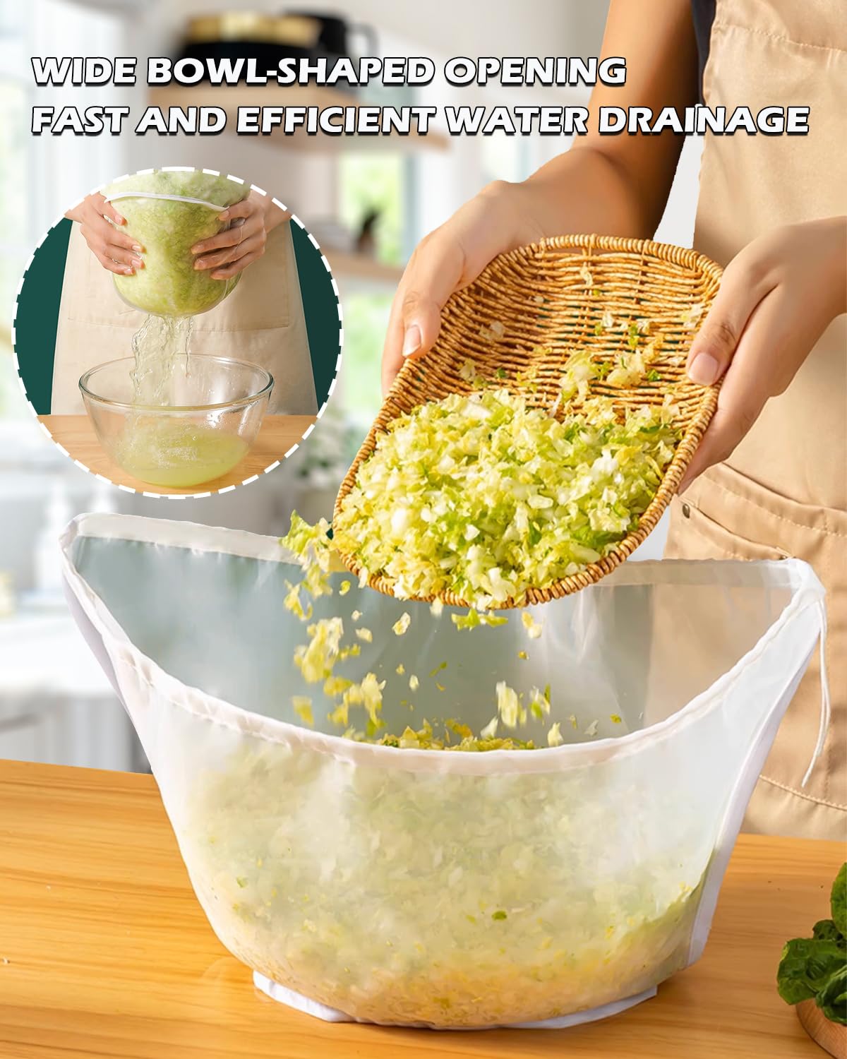 Cheesecloth for Straining, Nut Milk Bag, Organic Cheese Cloths, Reusable Fine Mesh Strainers for Almond Milk, Yogurt, Coffee, Cheese making, Juice, and More (3 Pcs, 3 Sizes)