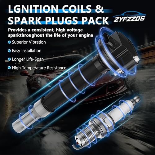 Miniatura 3 de UF549 Juego de 4 bobinas de encendido, bujías 9029 para Nissan Altima Cube Rogue Sentra Versa NV200 1.6L 1.8L 2.0L 2.5L Reemplazar 22448ED000 UF549