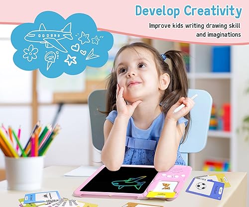 Miniatura 4 de Rylai Juguetes para niños pequeños, tarjetas flash parlantes, recursos de aprendizaje de jardín de infantes, 510 palabras visuales con tableta de