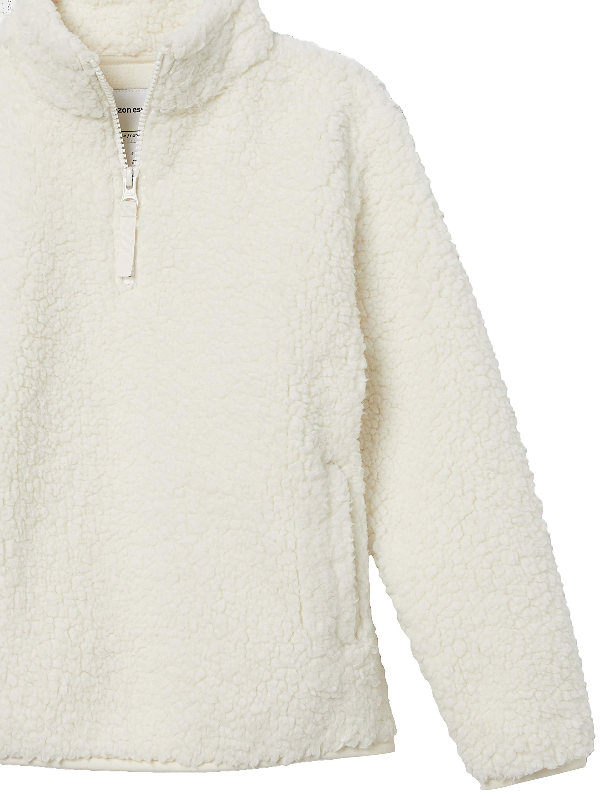 Amazon Essentials Chaqueta de Forro Polar Sherpa con Cremallera 1/4 Niña