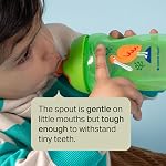 Tommee Tippee Sporty Bottle, 10oz Sippy Cups for Toddlers 1-3, Spill-Proof, Bite Resistant Spout, Easy to Hold Design, BPA Free, Pack of 3, Orange, Green and Blue