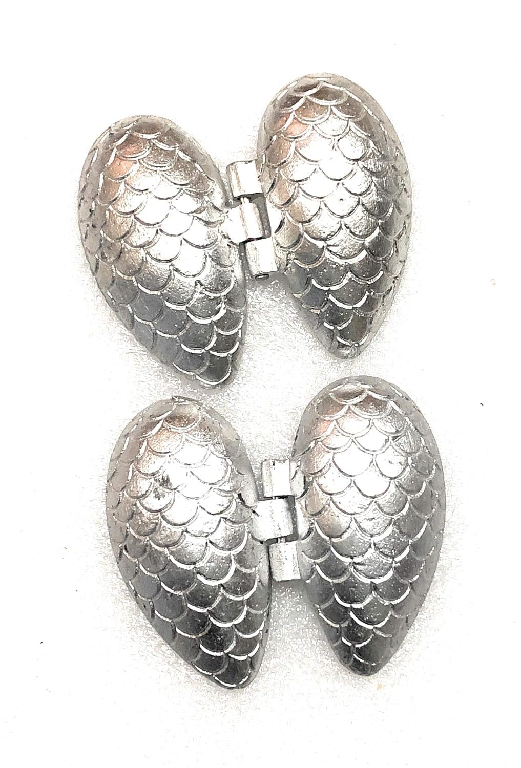 Sakoraware Aluminium Gujiya/Gujia Karanji Maker karjikai Mould Cutter Sacha Machine, Dumpling Maker Kitchen Molds for Festivals, Pack of 2, Silver