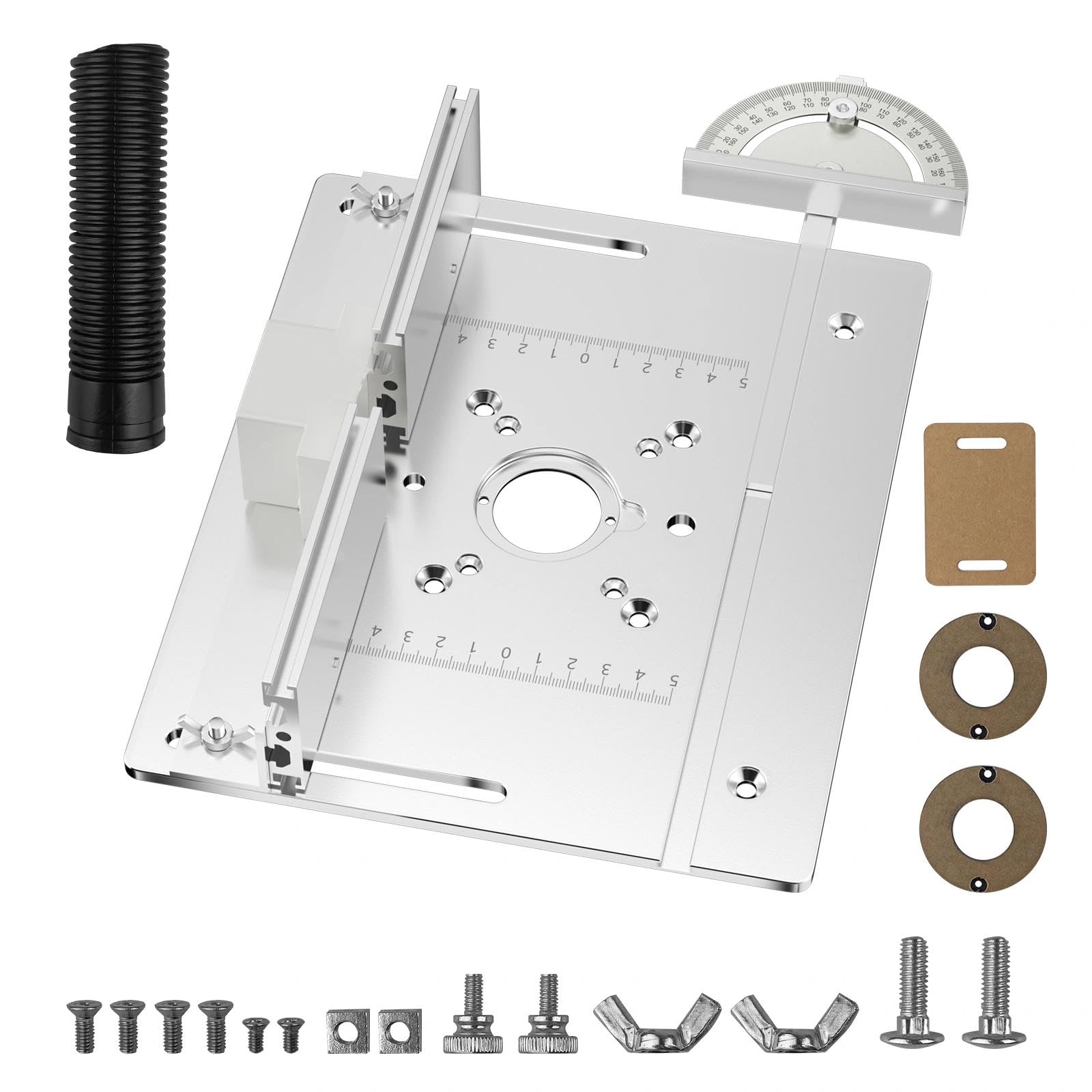 Frästisch für Oberfräse Einlegeplatte, Oberfräsentisch Universal Frästisch, Router Table Insert Plate, Router Tisch Einsatz Platte, Insert Platte, für Nuten Zapfenschneiden Besäumen