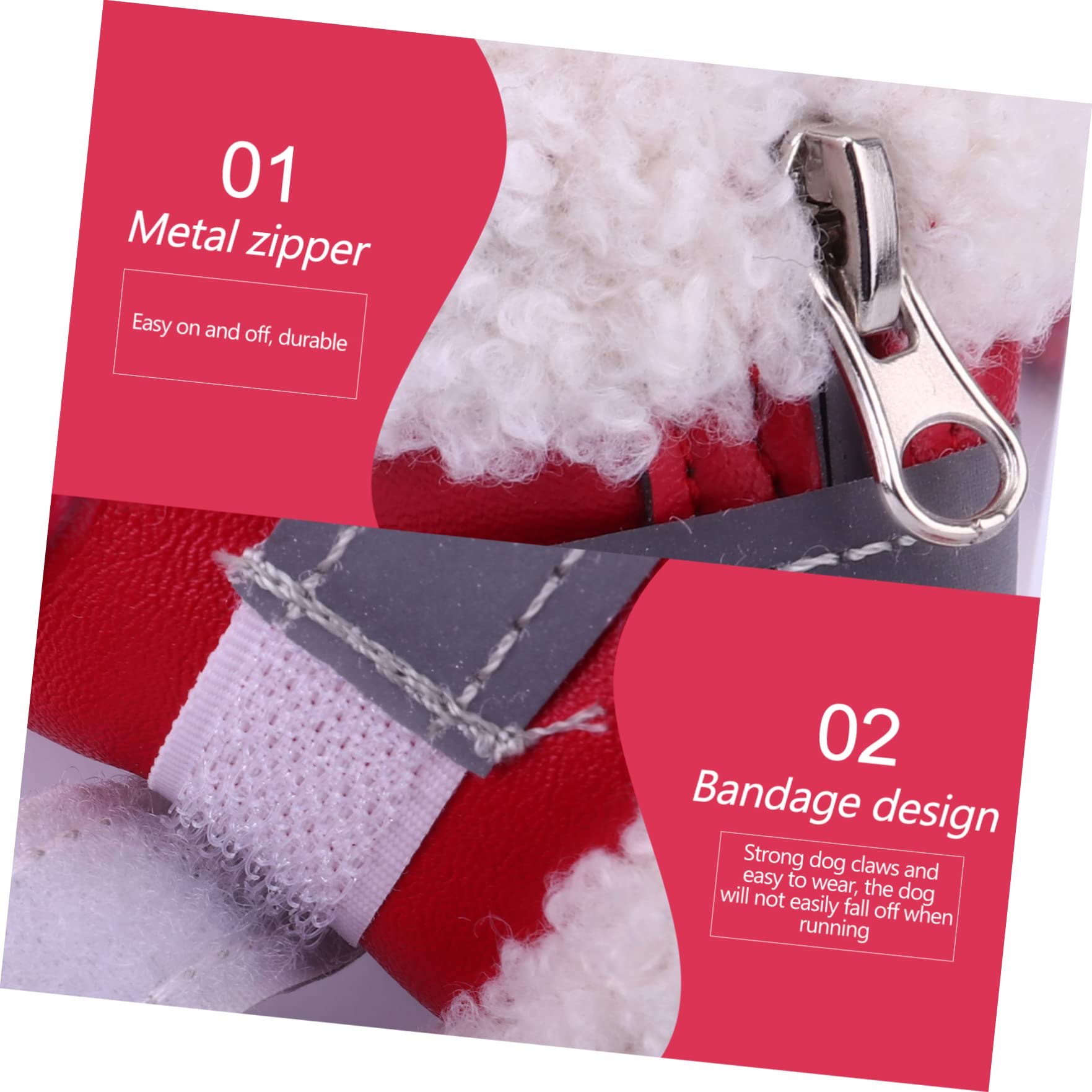 POPETPOP 12 Pièces Chaussures De Chien Automne Hiver Bottes Raquettes à Neige pour Petits Chiens Protecteur De Pattes d'animaux De Noël Automne Et Hiver Coton Chaussures Courtes
