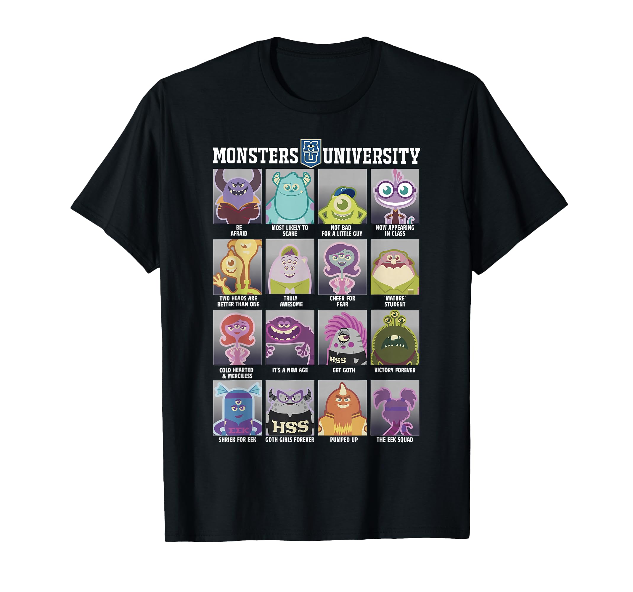 Pixar Monsters University Class Photos T-Shirt