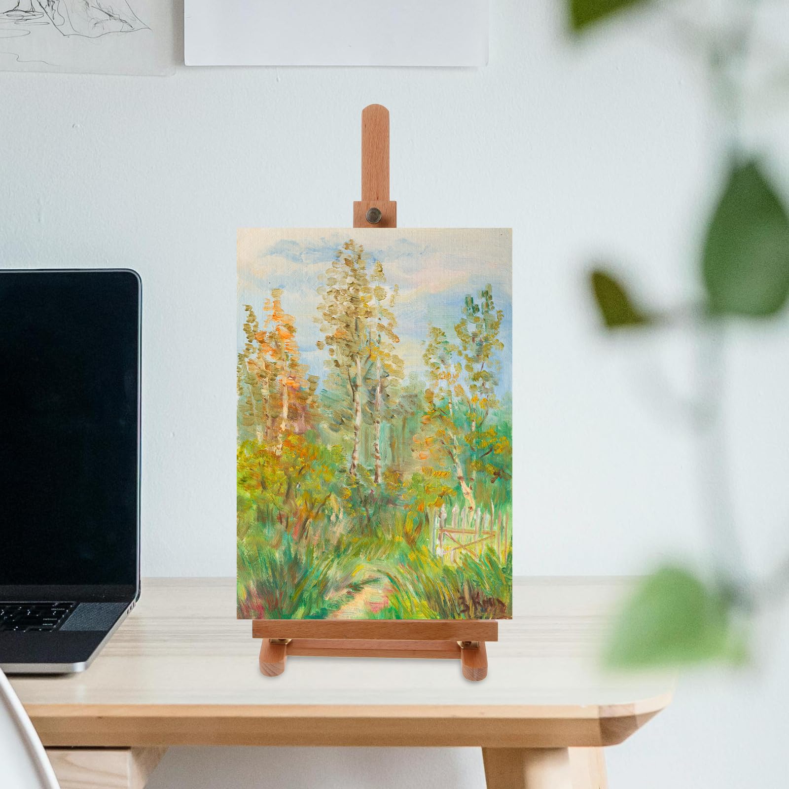 Chevalet de Table en Bois Massif pour Peinture et Dessin, Support Stable et Lisse, pour Adultes et Débutants en Atelier ou Présentation Artistique