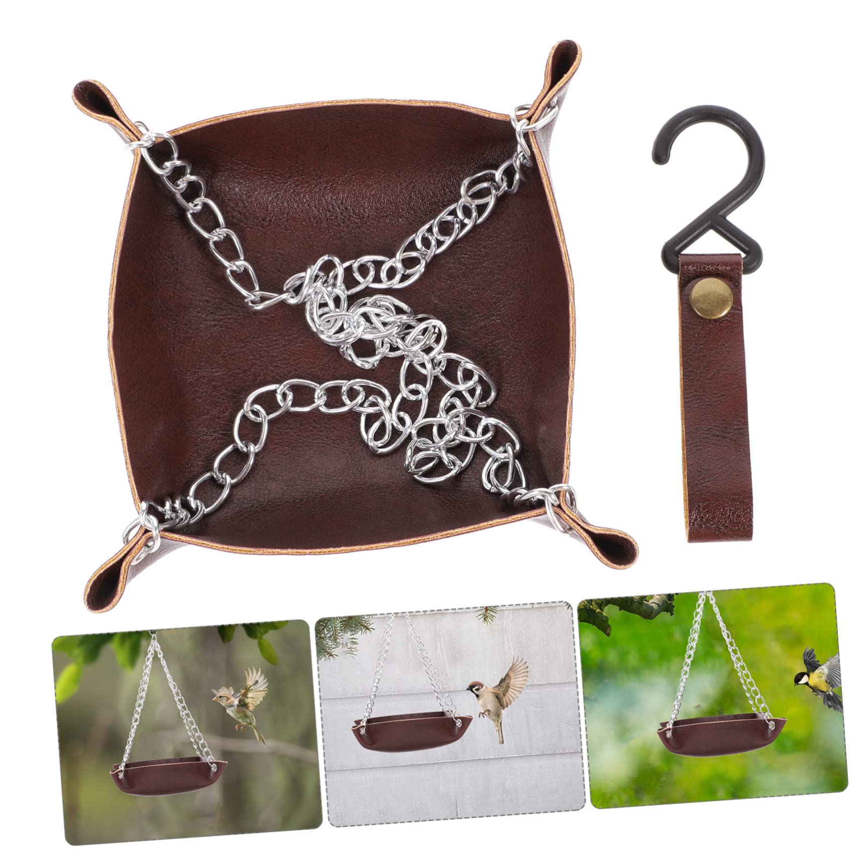 Mipcase 4pezzi Mangiatoia Per Uccelli Da Appendere Materiale Resistente Strumento Di Alimentazione Per Giardino Con Design Vassoio Per Pappagalli e Altri Volatili Facile Da Pulire e