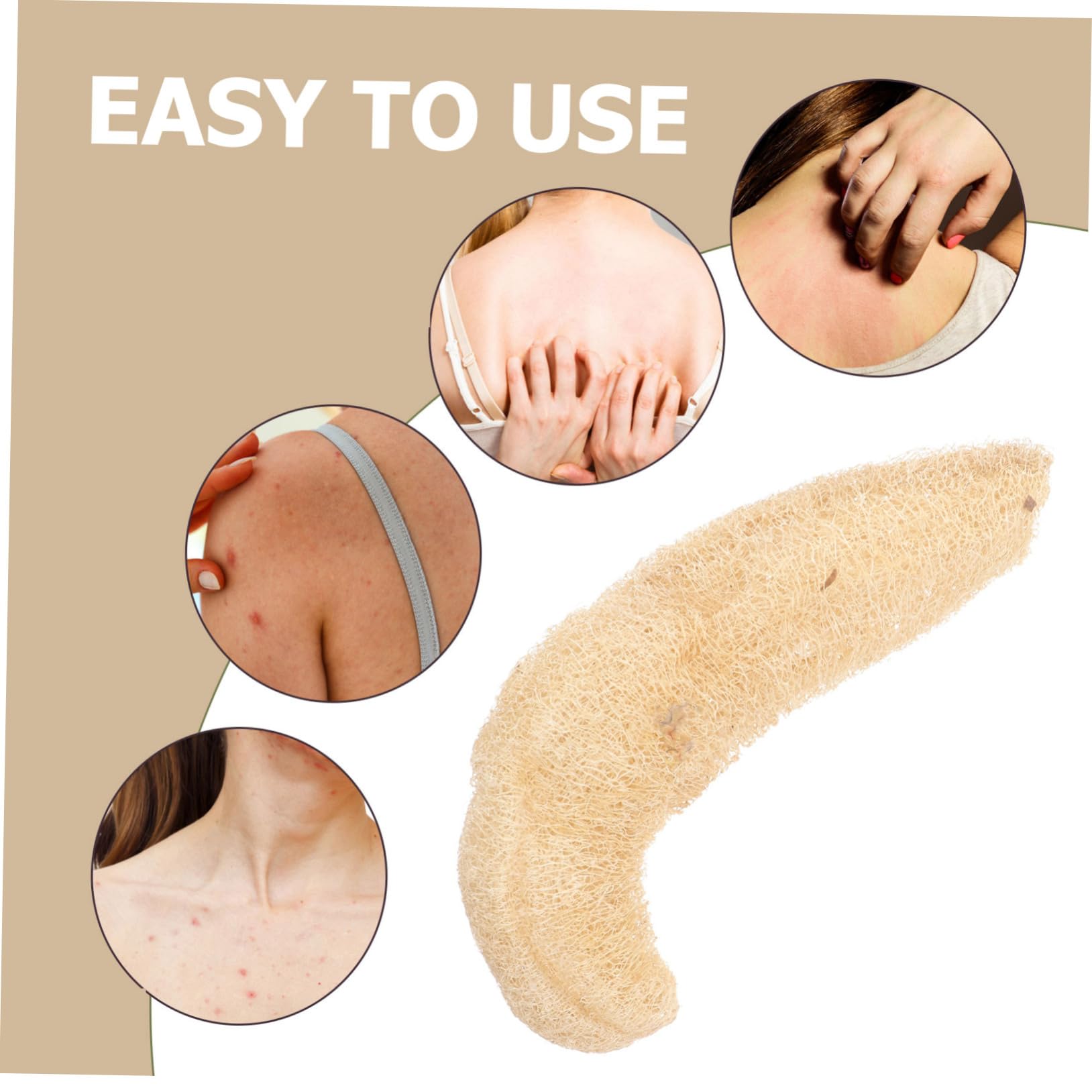 GALPADA 1PC Natural Loofah Shower Sponge Scrubber Softens Warm Water for Body Cleansing Stimulates Circulation for Bathing and Household Cleaning