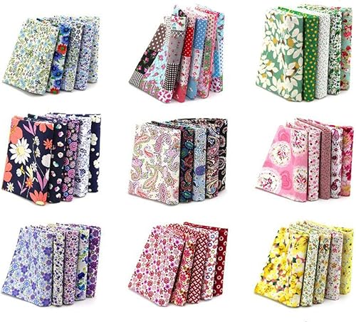 4 x 4 pulgadas 39 x 39in 100 piezas de tela BcPowr artesanal paquete de parches de manualidades tela de algodón cuadrados pelusa para coser álbumes