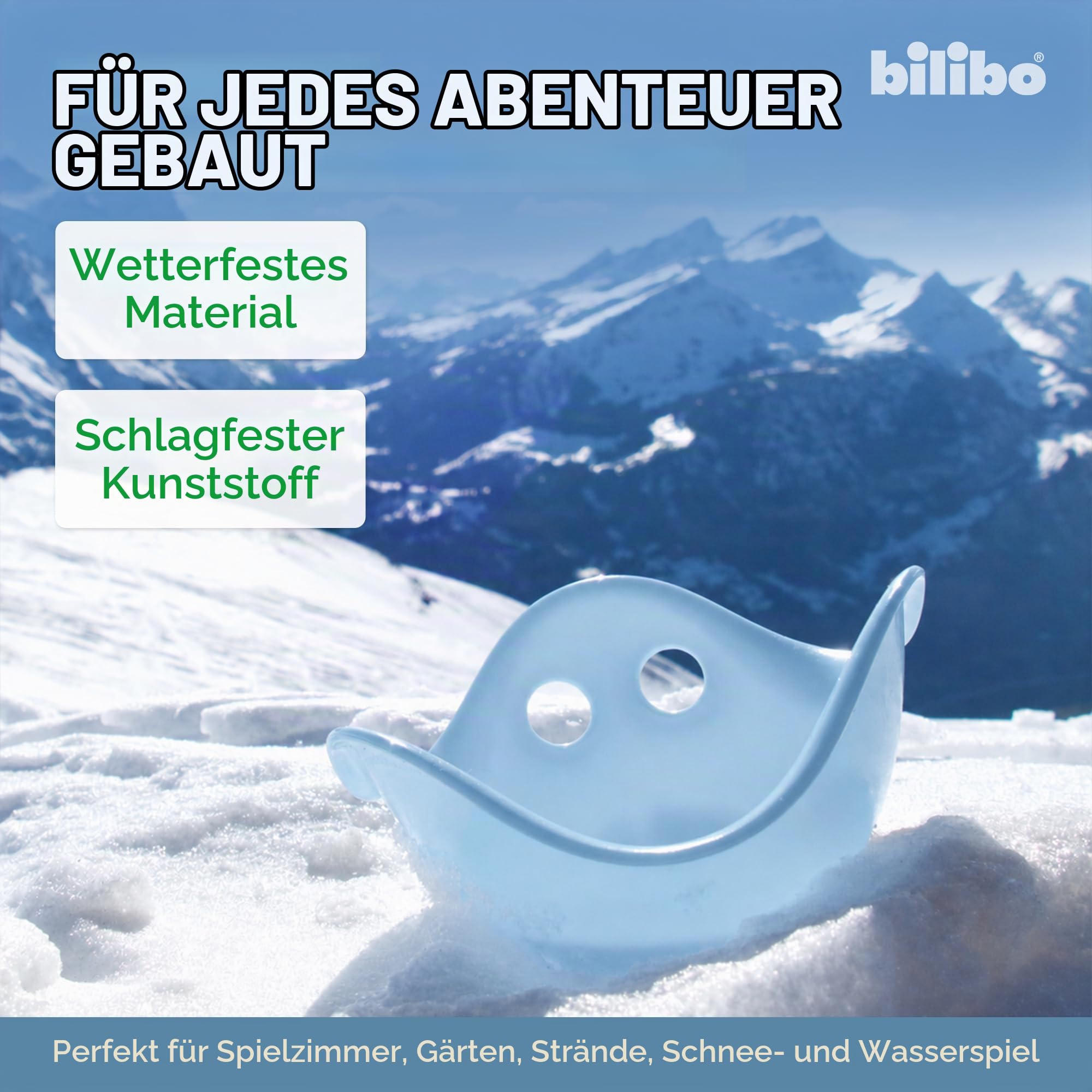 MOLUK 2843503 Bilibo eisblau, endlose Spiel-Möglichkeiten, Motorikspielzeug für Kinder ab 2 Jahren, Spielschale, innovatives Lernspielzeug