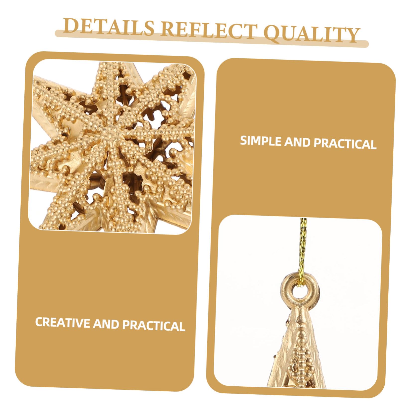 Alipis 5 Sätze Goldener Sternanhänger Ornamente Sternverzierungen Goldener Stern Weihnachtsschmuck Glitzersterne Baumspitze Weihnachtsstern Glitzersterne Stern Plastik Golden 6 Stücke * 5