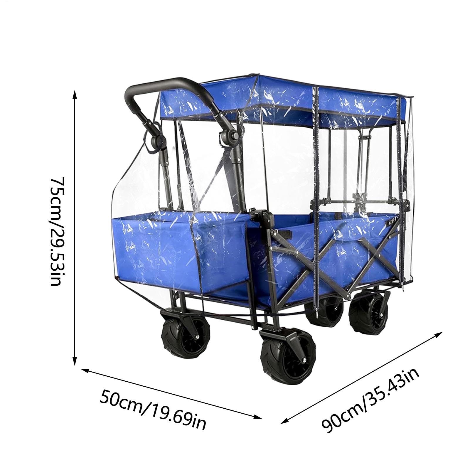 Cubierta de lluvia para carritos, plegable, protección contra el viento