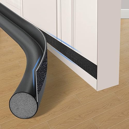 Tope de corrientes de aire, ajustable de 37 pulgadas, bloqueador de corrientes de aire debajo de la puerta, a prueba de sonido, para la parte