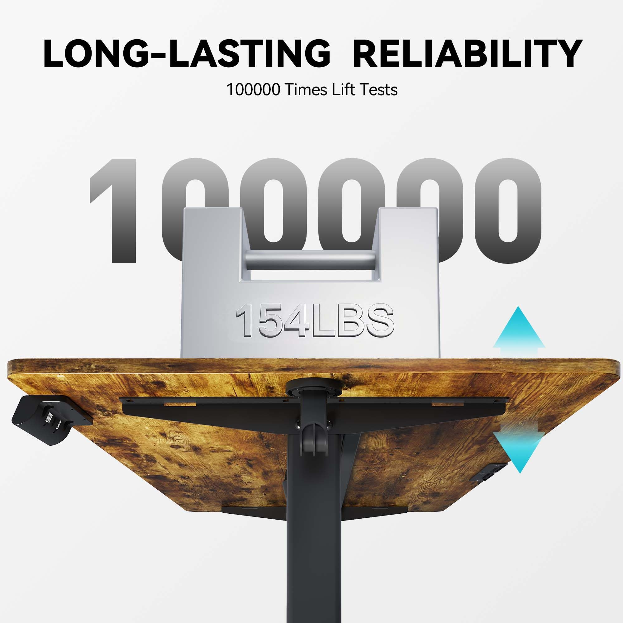 Electric Standing Desk 48x24 Inches Adjustable Height Stand up Desk Sit Stand Home Office Desk with Splice Board — view 5