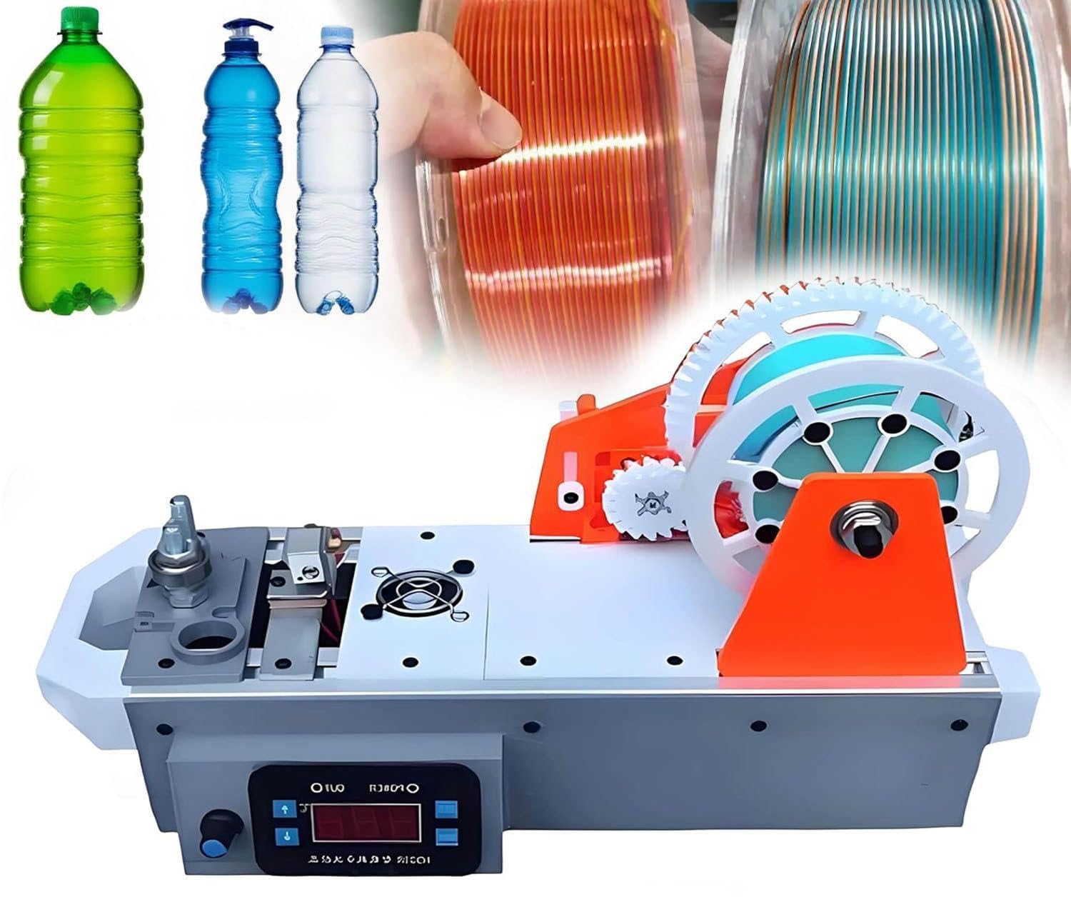 Ekstrudery do drukarek 3D, maszyna do produkcji filamentu z recyklingu zwierząt, recykler butelek, z cyfrowym wyświetlaczem temperatury, regulowana prędkość, dla rodzin, majsterkowiczów C