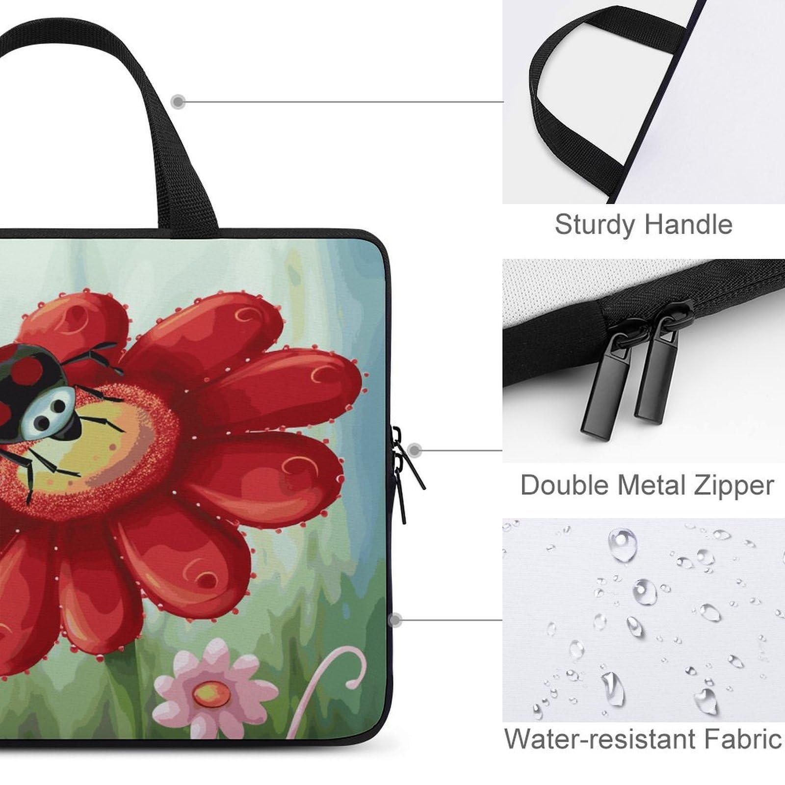Custodia per computer portatile da 17", ultra sottile, leggera e impermeabile, in neoprene resistente, con cinghia da polso
