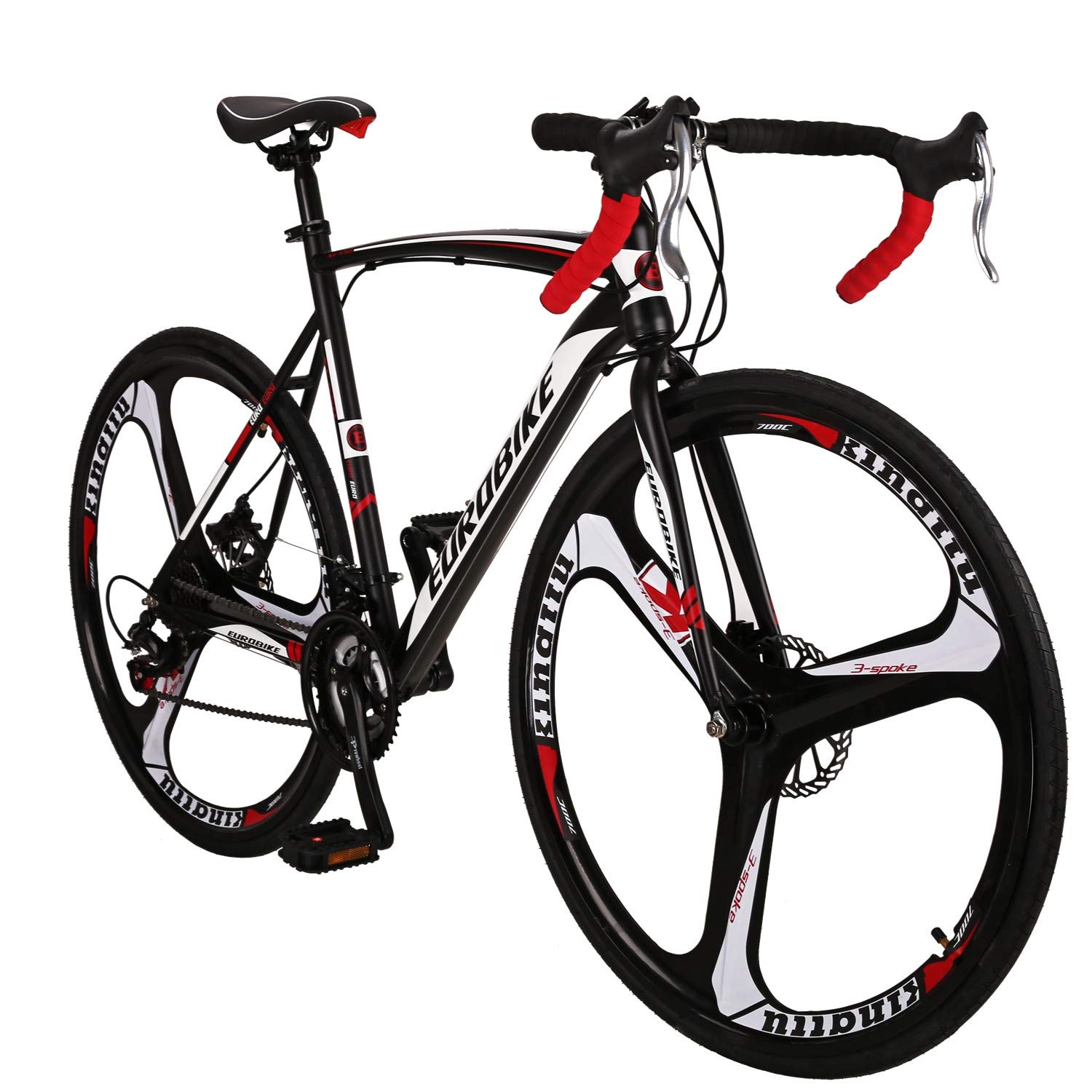 EUROBIKE OBK Road Bike for Men 54cm Frame 21 Speed 700C Wheels Mens Commuter Bicycle