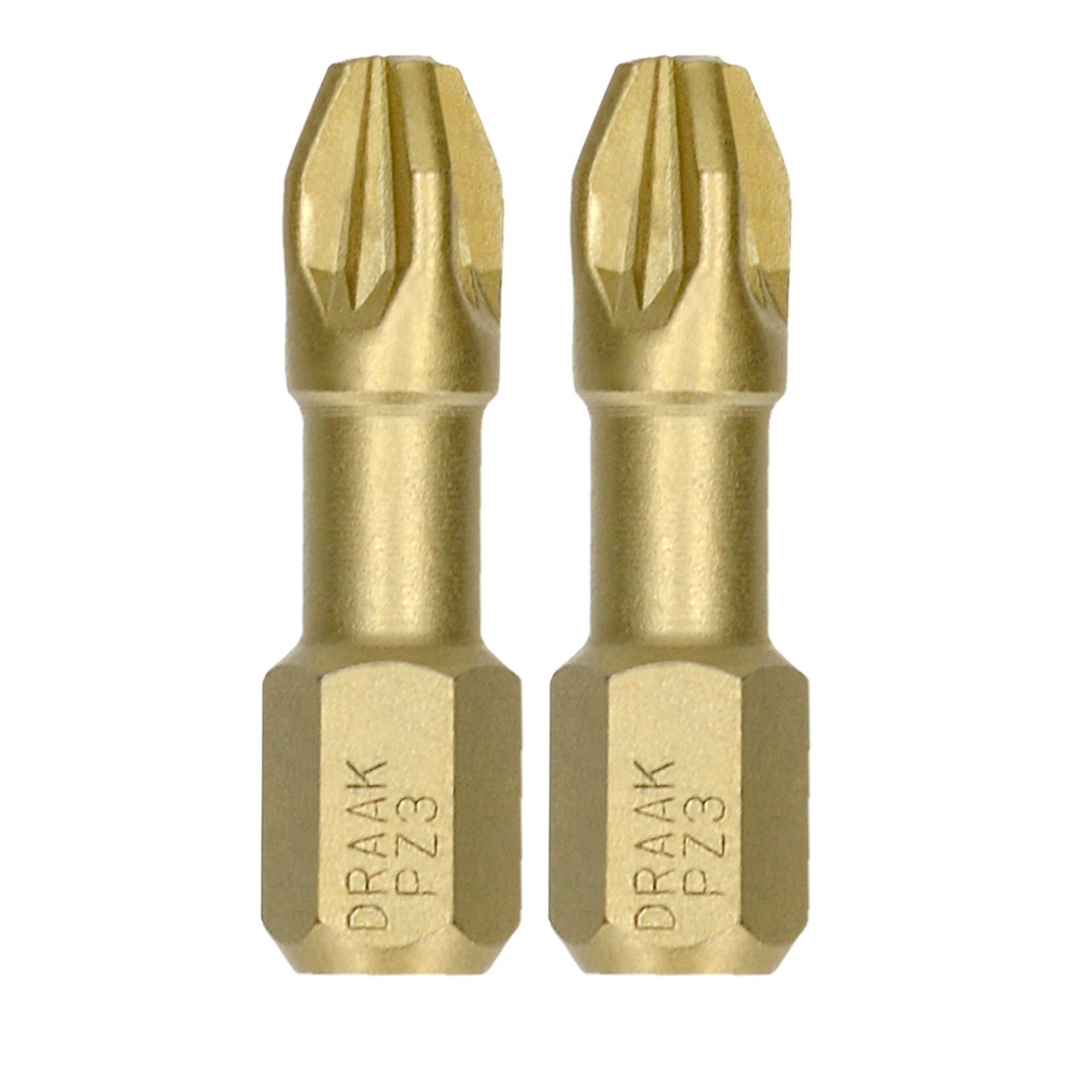 2x Draak PZ3 Schlagschrauber-Bits, 25 Mm, Titan-beschichtet – Für DeWalt, Milwaukee, Bosch, Makita