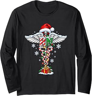 Registered Nurse Christmas RN Nursing Healthcare Long Sleeve T-Shirt