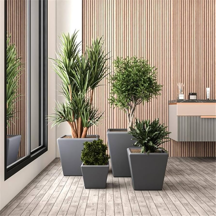 Amazon.com: LeisureMod Blossom 4-Piece Fiberstone and Clay