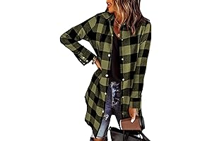 Color Block Long-Flannel-Shacket Jacket