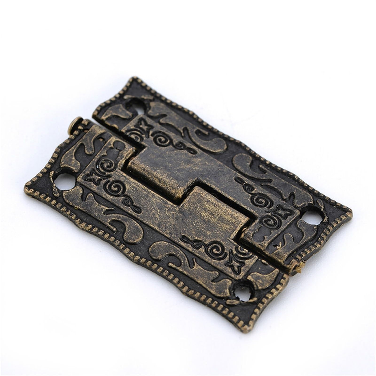 Nvsfzgiyg One Color 10Pcs Antique Bronze Hinges Cabinet Door Drawer Decoration Vintage Hinge For Jewelry Wooden Box Furniture Hardware