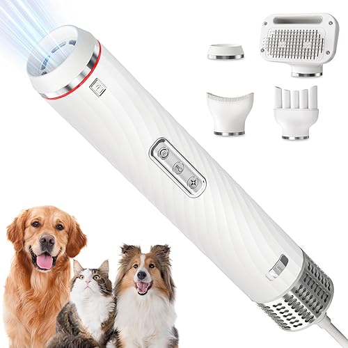 Discala Dog Dryer, Dog Grooming Blow Dryer Kit with Slicker