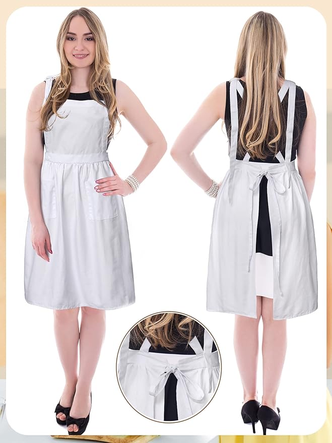 lightweight white pinafore