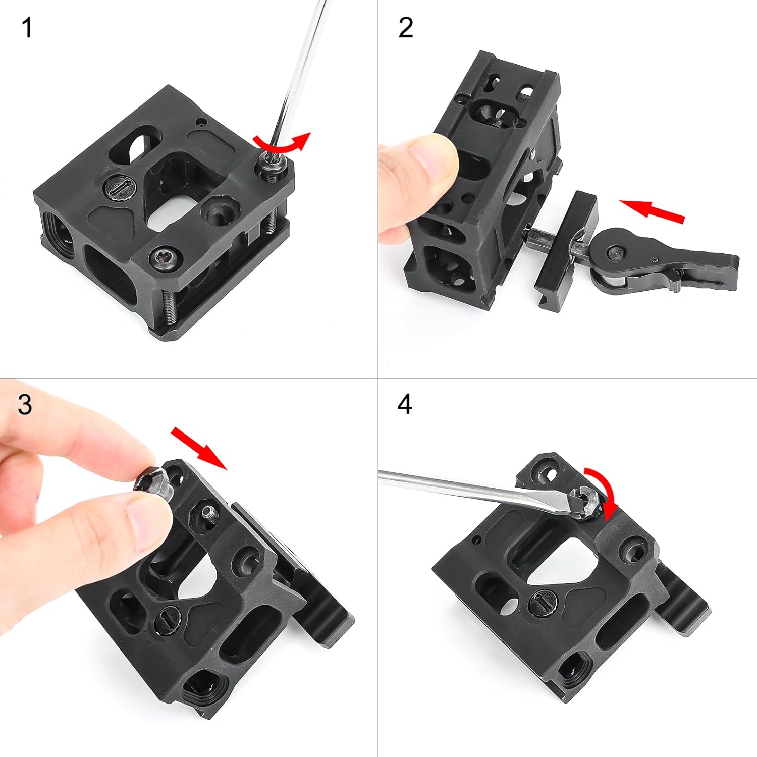 Red Dot Sight Riser Mount 2″ Height Picatinny Riser Optic Scope Mount for T1 T2 H1 H2 M5, with/No QD Quick Release Detach Mount for 20mm Picatinny Rail