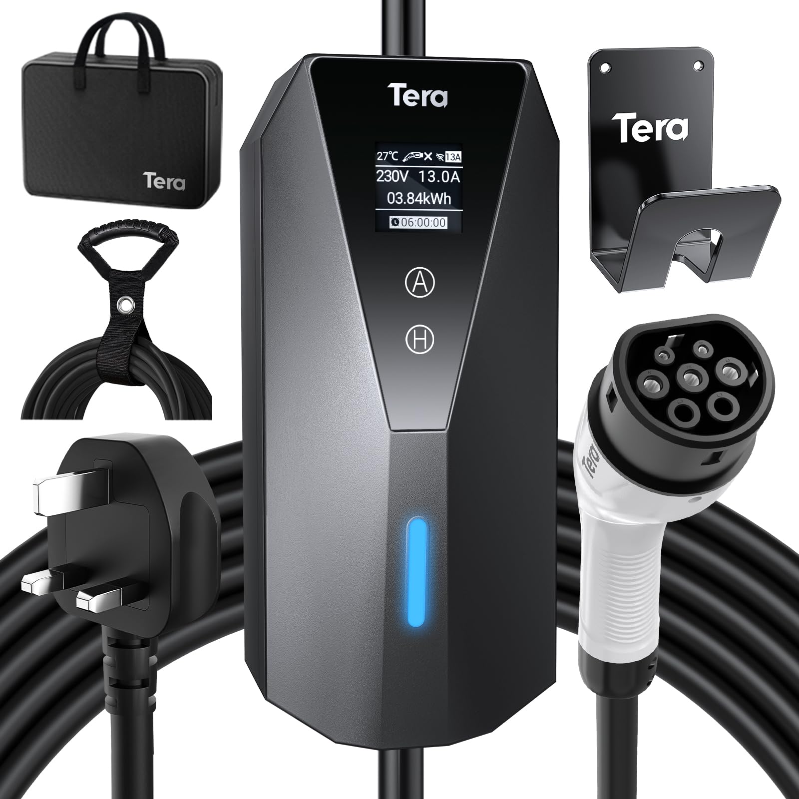Tera EV Oplader type 2, 11 kW, voor thuisgebruik, CE- en TÜV