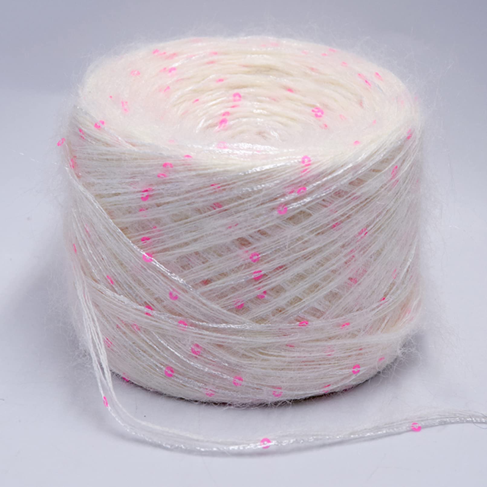 300 g/partia cekinowa nić mieszanka wełny przędza jedwabna na drutach szydełkowanie robótki ręczne i szydełkowanie niemowlę cekinowa linia(Color 15)