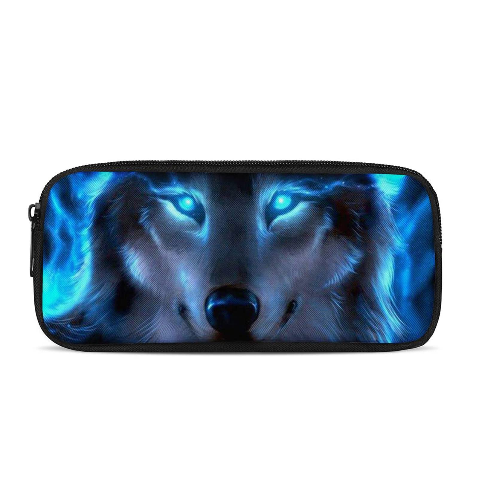 Binienty Federmäppchen Lila Tribal Wolf – 22x11x4,5 Cm, Für Stifte & Kosmetik, Mit Reißverschluss