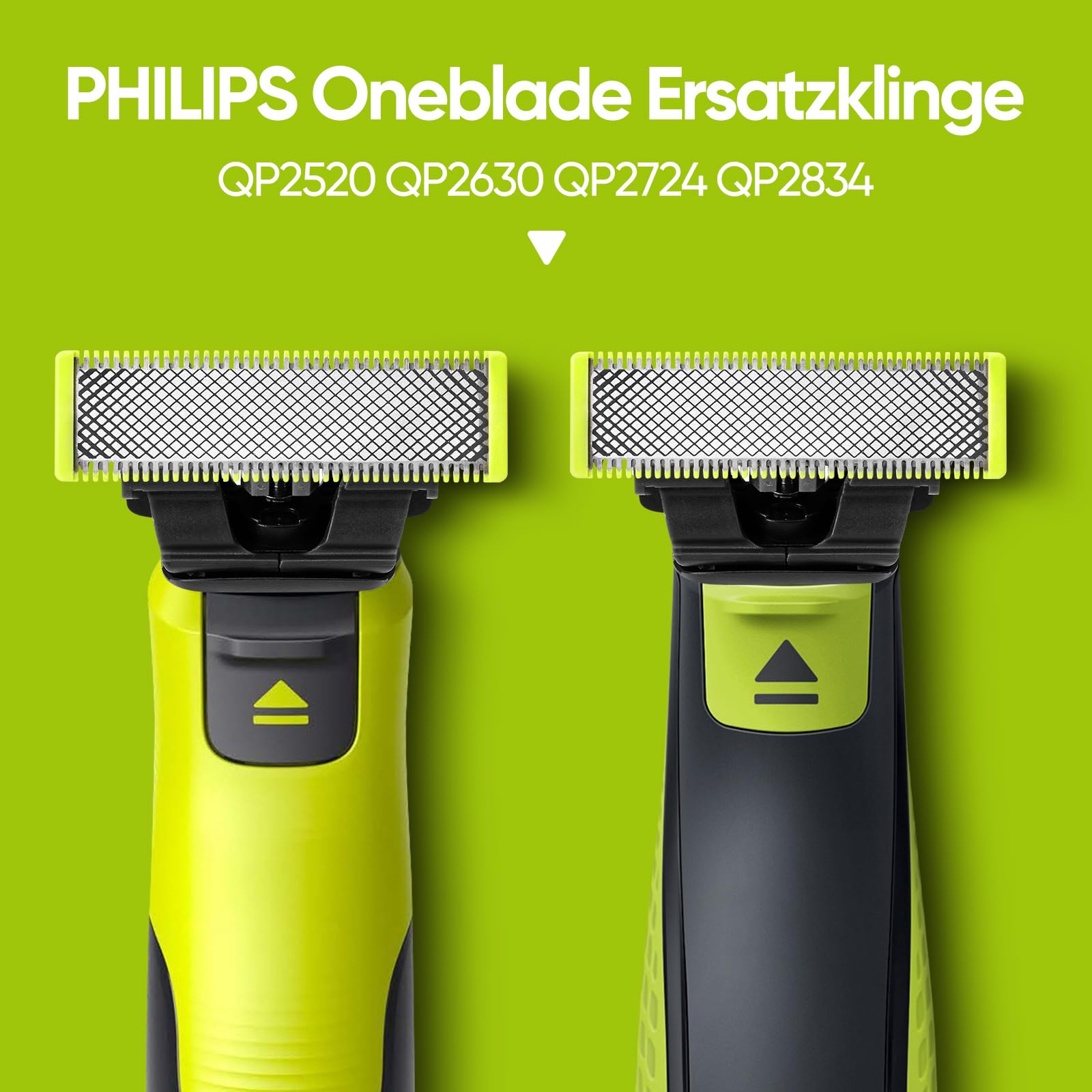 Lames de rechange pour Philips OneBlade | Lot de 3 lames OneBlade de rechange, pour la taille de la barbe et du corps. Lames en acier inoxydable de haute qualité, sûres et durables - 2
