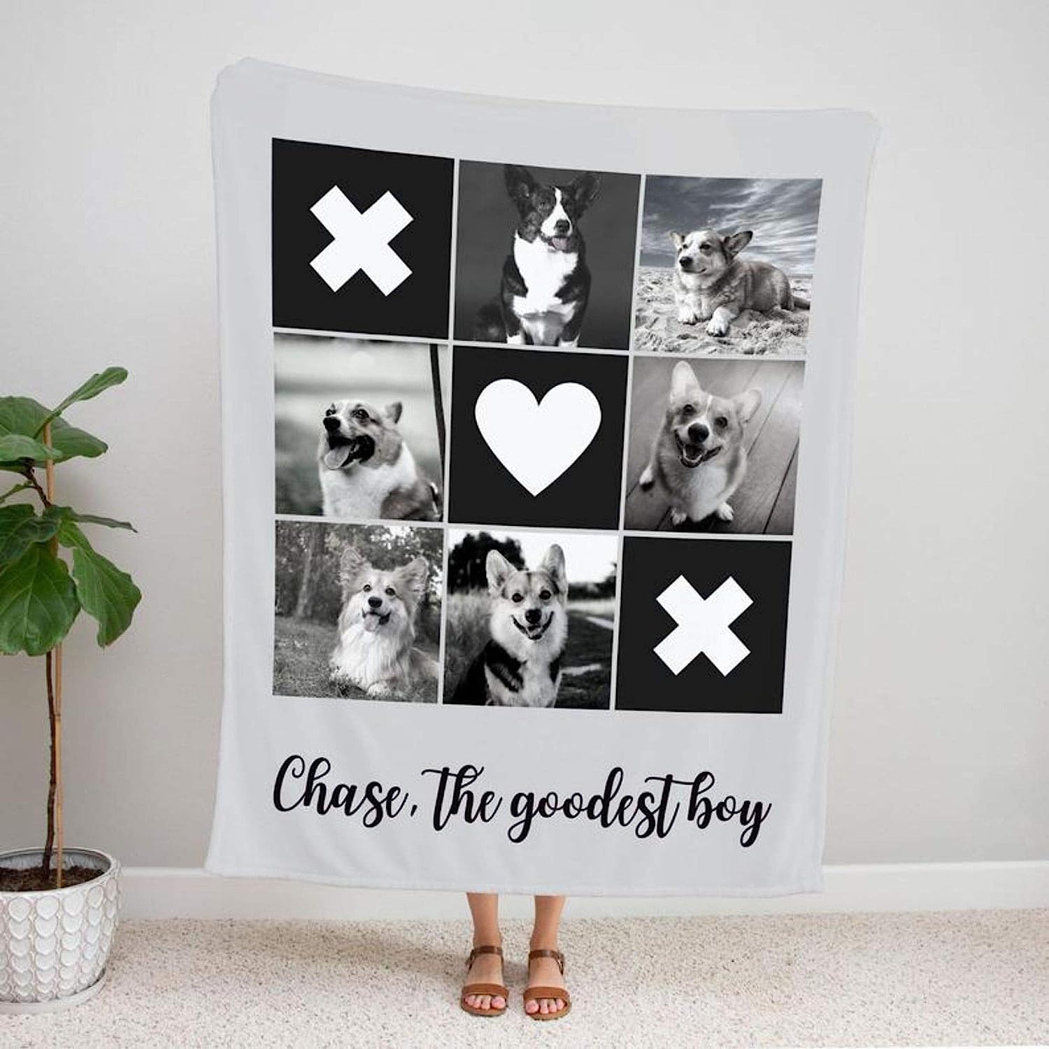 Couverture commémorative personnalisée pour chien avec nom en polaire - Cadeau souvenir pour les amoureux des chats - Couvertures personnalisées avec photos - Cadeau personnalisable pour les amoureux