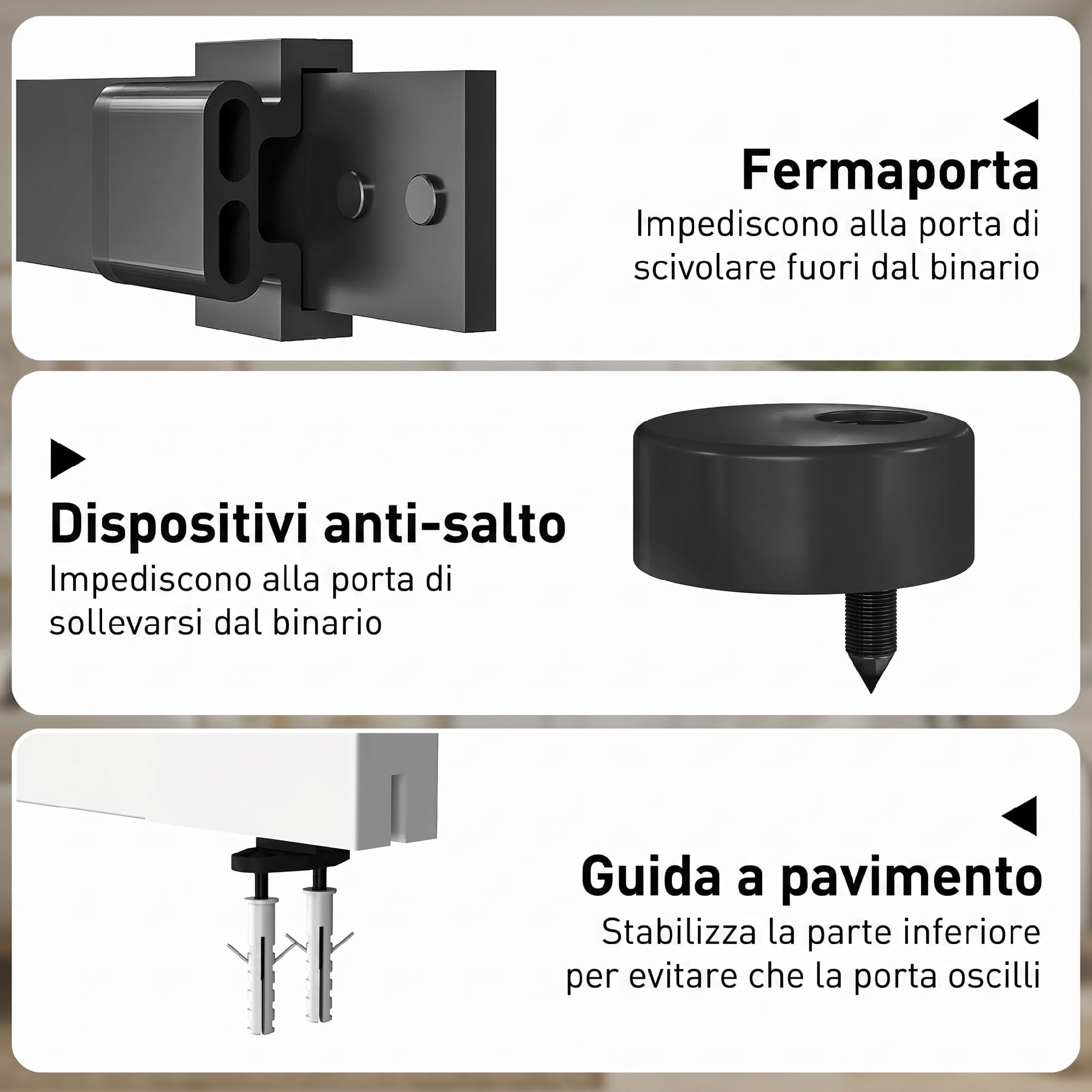 HOMCOM Porta Scorrevole Interna 76.2x213.4cm, Superficie Verniciata, Binario Silenzioso Acciaio, Maniglia Migliorata, Kit Ferramenta, Porta Interno Stile Industriale, in Legno Pino, Cucina, Soggiorno