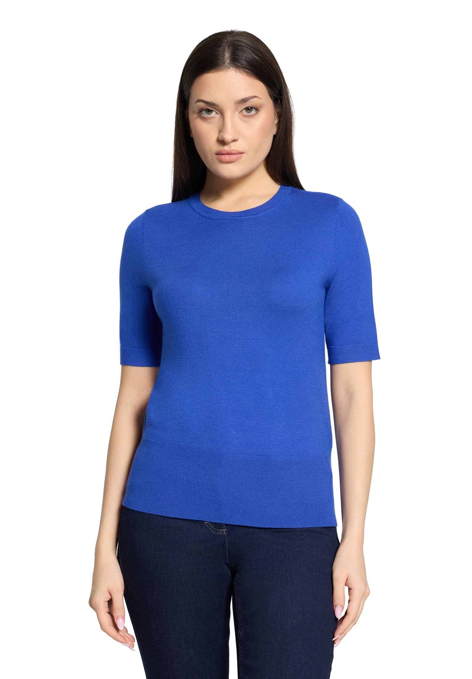 Betty Barclay Damen Basic-Pullover Kurzarm