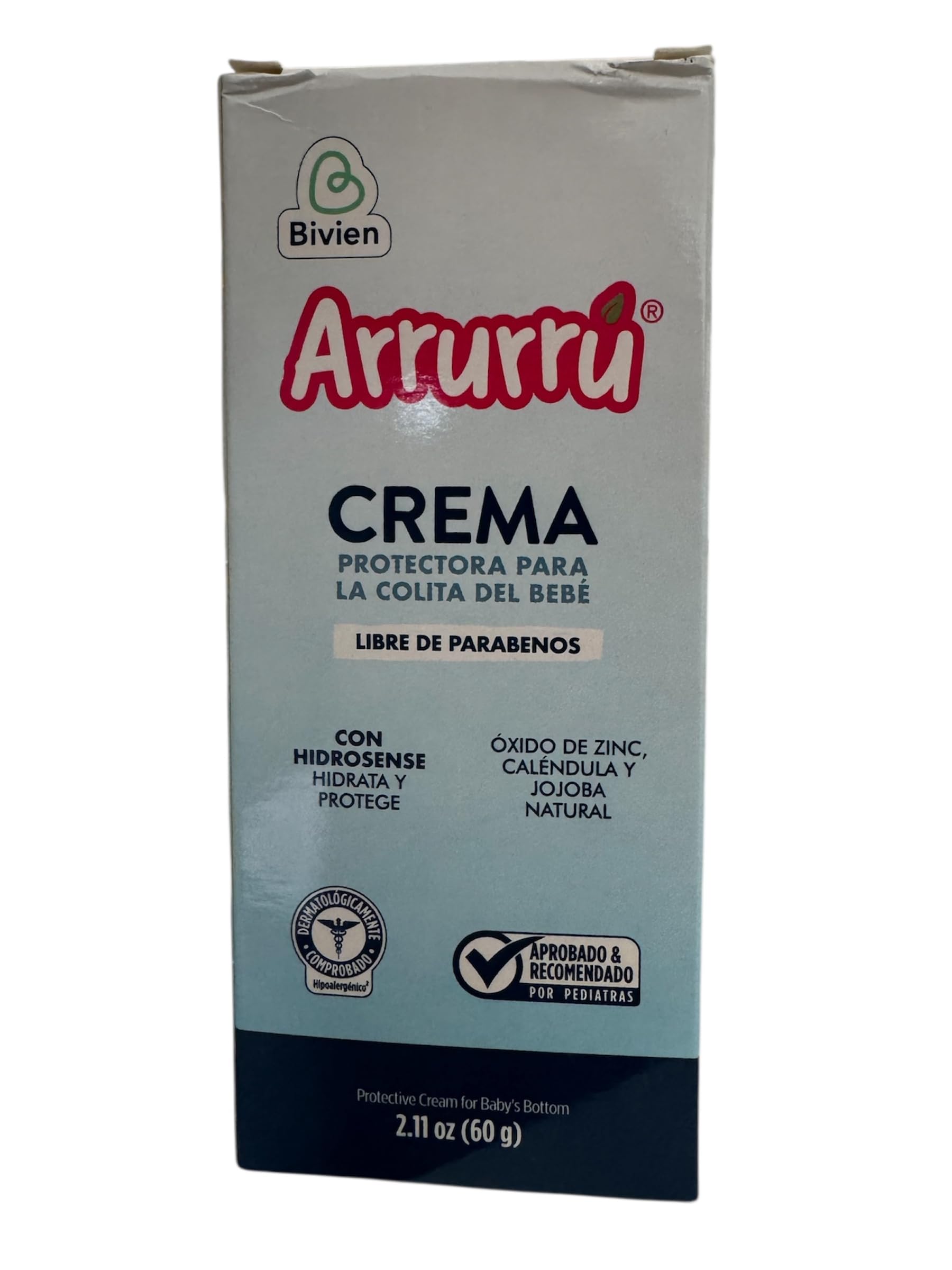 Arrurru Kit Abuelita Azul - Colonia Azul 220 ml - Shampoo Cabello Claro 220 ml - Baño Líquido 220 ml - Crema Original 220 ml - Crema Protectora para la Colita del bebé 60 gr.