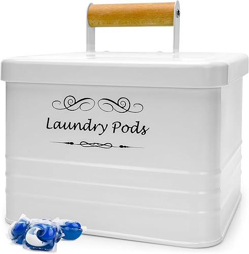 Miniatura 11 de ELITAPRO Soporte para cápsulas de lavandería - Moderno contenedor de cápsulas de lavandería de granja - Contenedor de cápsulas de detergente de
