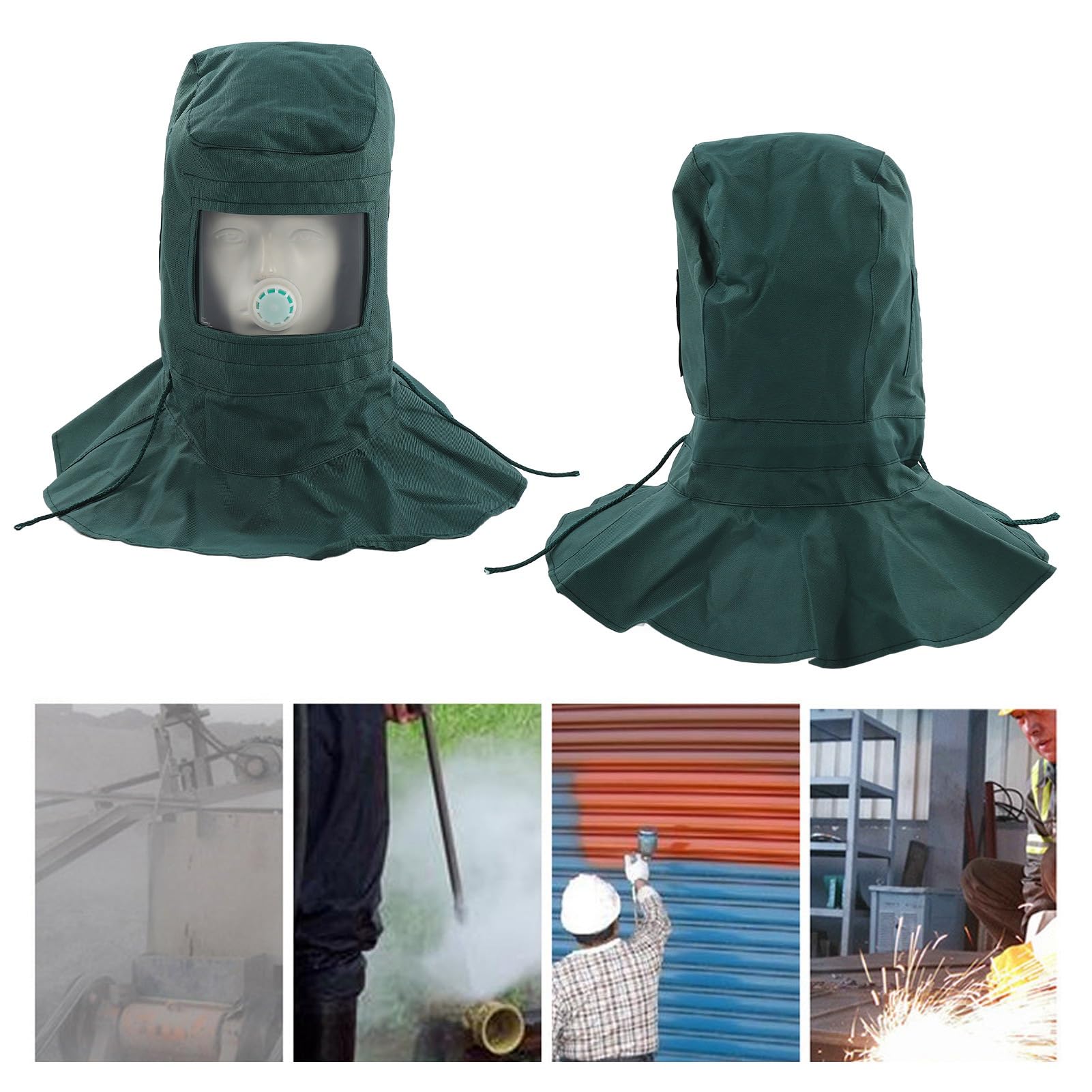 Housse de Protection pour Sableuse à Châle, Capuchon de Capot de Sablage, Masque d'équipement de Protection pour Sableuse à Châle, Housse de Protection pour la Pulvérisation,