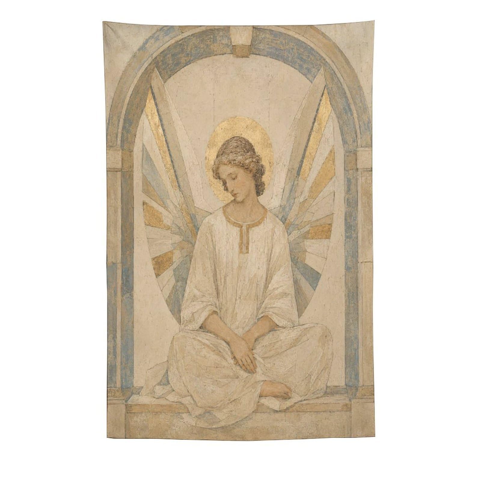 W7C8U2X3 Archangel Gabriel Wall Tapestry, Surrealist, Celestial Art