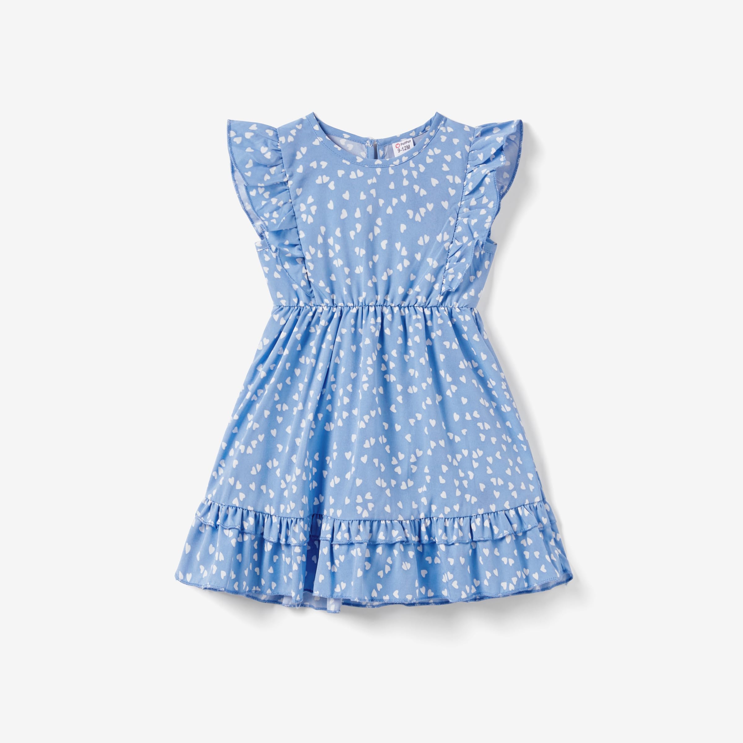 PATPAT Mutter Tochter Kleid Set: Gepunktetes Kleid mit Flatterärmeln für perfekte Familien-Matching-Outfits,Kleider für Baby - Mädchen/Mädchen/Damen