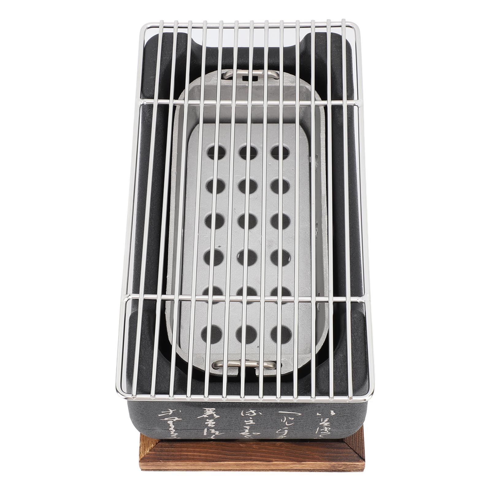 Horno de barbacoa portátil de estilo japonés, horno de carbón de aleación de aluminio con parrilla de malla de alambre y base, electrodomésticos japoneses de mesa (M)