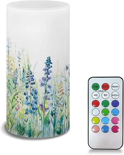 Vista 29 de Velas LED sin llama personalizadas que funcionan con pilas con temporizador remoto que cambia de color, personaliza fotos y texto, hazlo tú mismo tu