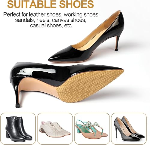 Miniatura 4 de GQTJP Protector inferior de suela de zapato, empuñaduras autoadhesivas en la parte inferior de los zapatos, almohadillas antideslizantes para
