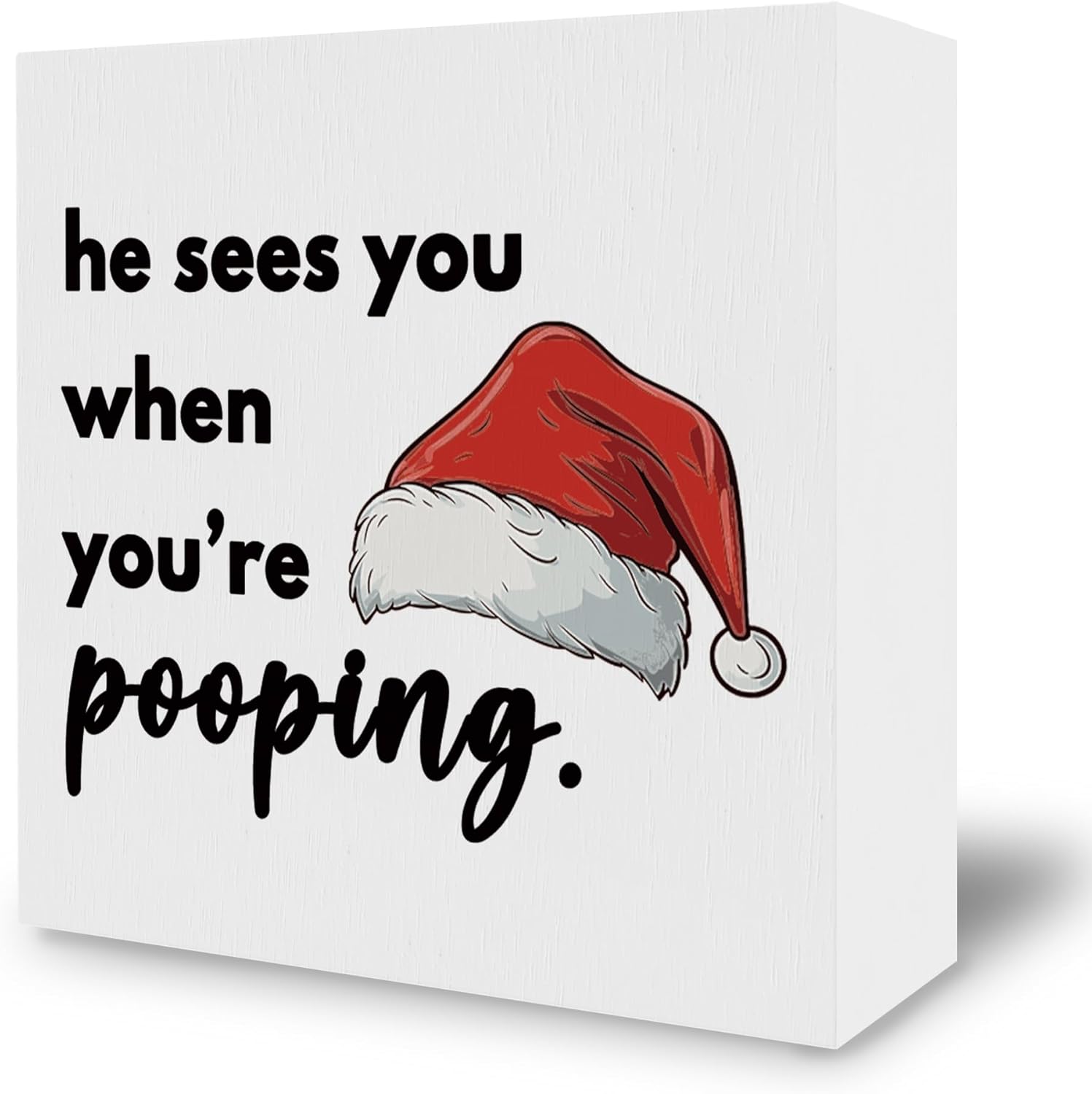 Funny Christmas Desk Decor Decorations – Christmas Bathroom Wooden Box Sign, Novelty Christmas Xmas Wood Block Plaque Box Sign for Guest Bathroom Toilet Table Decoration, 5×5 Inches Funny Christmas Desk Decor Decorations – Christmas Bathroom Wooden Box Sign, Novelty Christmas Xmas Wood Block Plaque Box Sign for Guest Bathroom Toilet Table Decoration, 5×5 Inches
