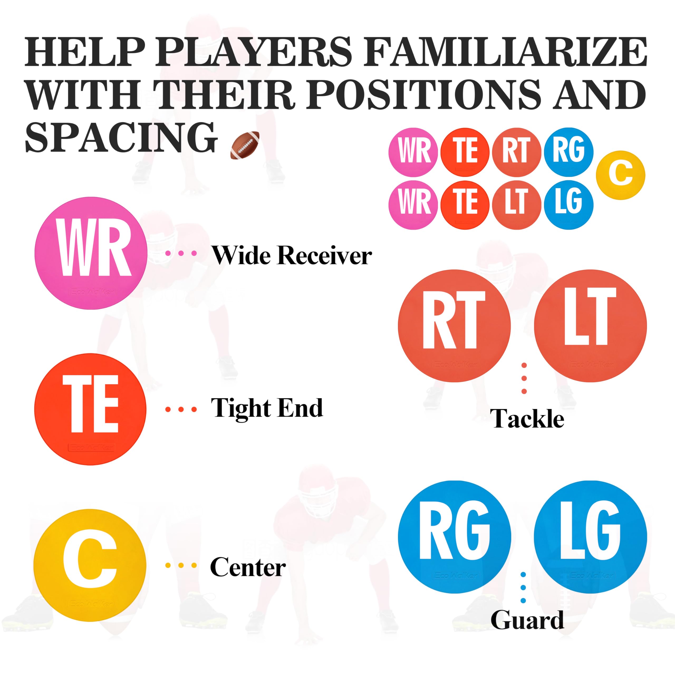 Football Training Markers With Number Pattern For Use PVC Material