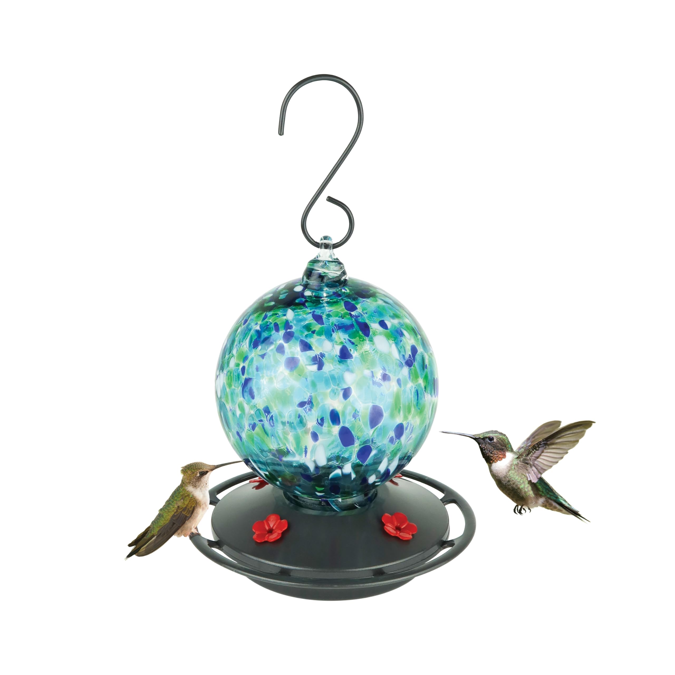Mangeoire à colibris facile à nettoyer Garden Globe en verre, 4 ports amovibles