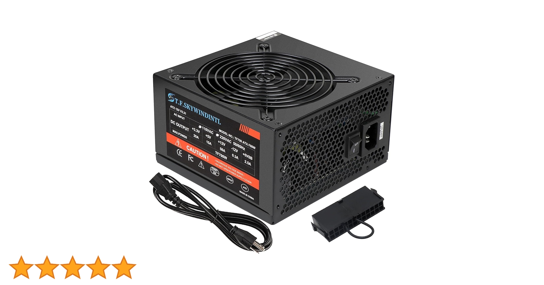 Amazon | 700ワット PC電源 ATX 標準コンピューター電源 非