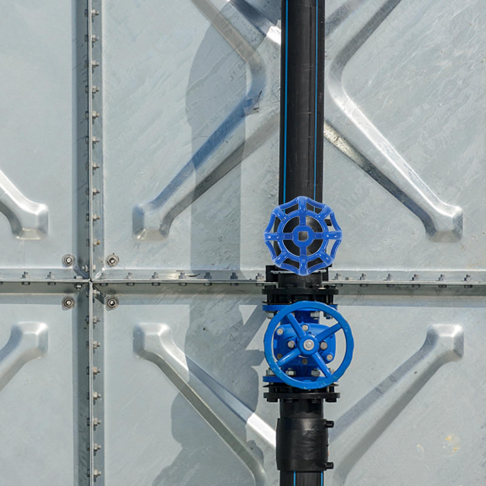 Ventilradgriff 2 Stück Handradgriff aus Stahlguss 7x7mm Vierkant Ersatz für Wasserhahn und Gartenschlauch Absperrhahn